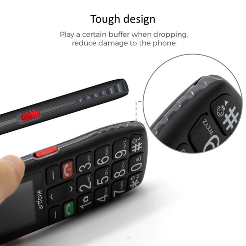 Artfone Elderly Mobile Phone with Double Cassette Large Buttons Phone - Picture 9 of 15