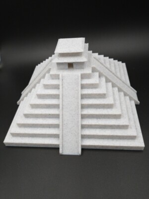 Mayan Pyramid El Castillo Chichen Itza Mexico 3D Print Model 6'', Choice of Color