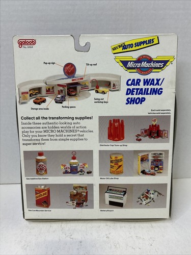 Vintage Micro Machines 1989 Car Wax Detailing Shop Playset SEALED Z5 - Picture 2 of 2
