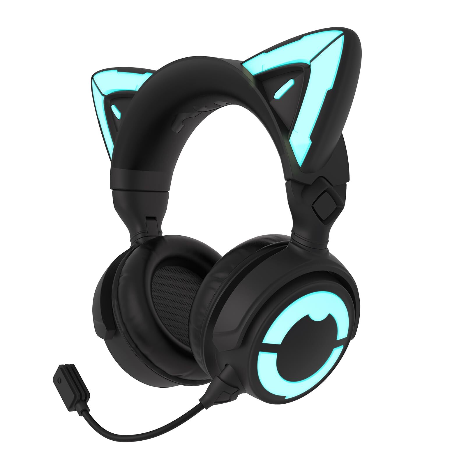 Cat Ear Headphones 4GS - 2.4G USB/Type C Gaming Headset with Microphone for P...-image