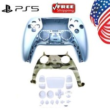 Camouflage Housing Cover Shell Case Button Trigger Thumbstick PS5 Controller Set