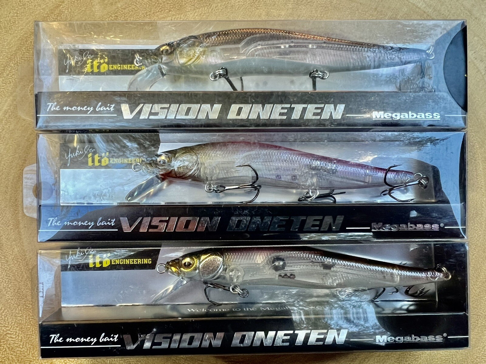 Megabass (Lot Of 3) Ito Vision Oneten Suspending Jerkbaits, Free Shipping! NWT! - Image 3