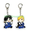 Set of 2 Fullmetal Alchemist Anime Acrylic Keychain Roy Mustang, Riza Hawkeye v1
