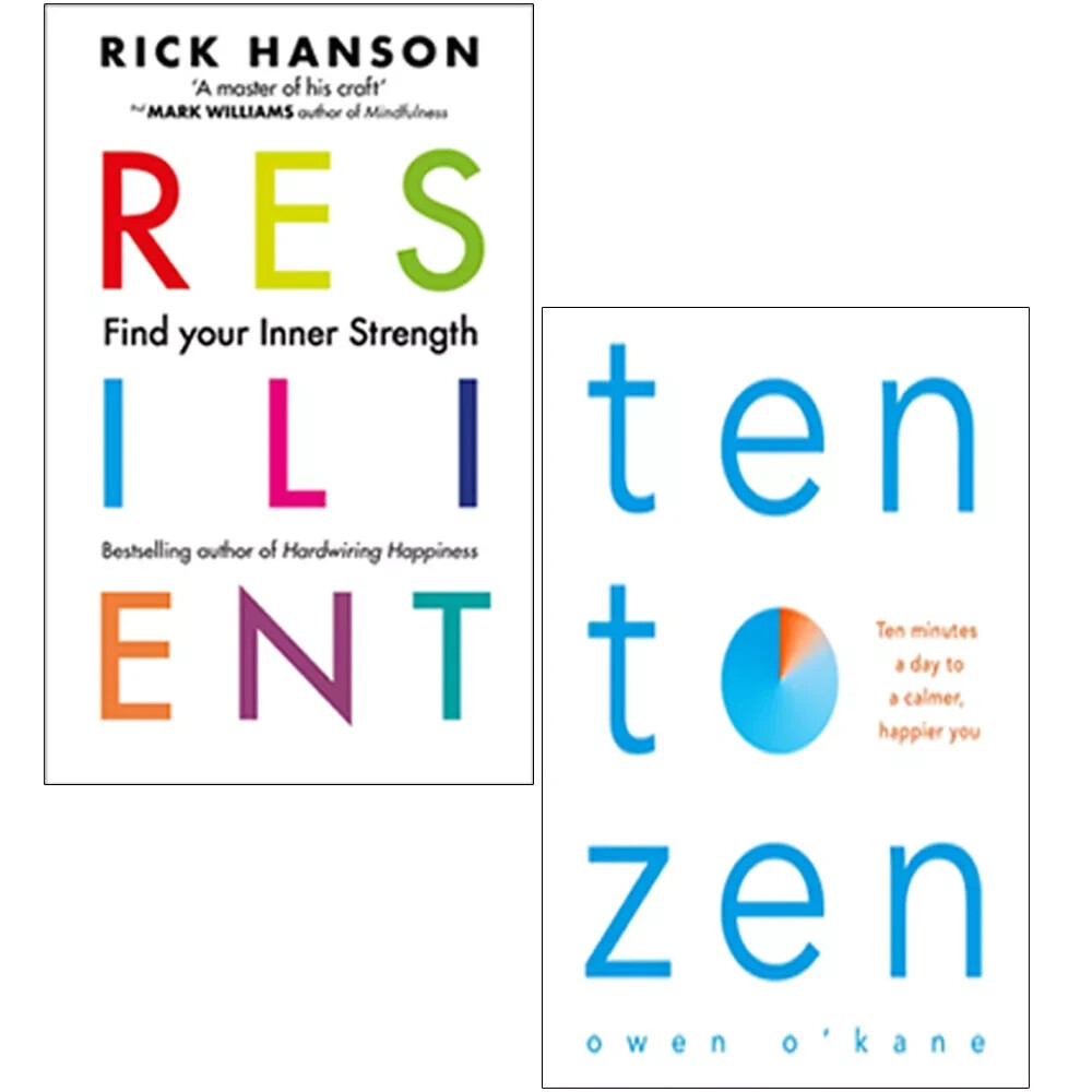 Resilient, Ten to Zen 2 Books Collection Set By Rick Hanson, Owen O'Kane