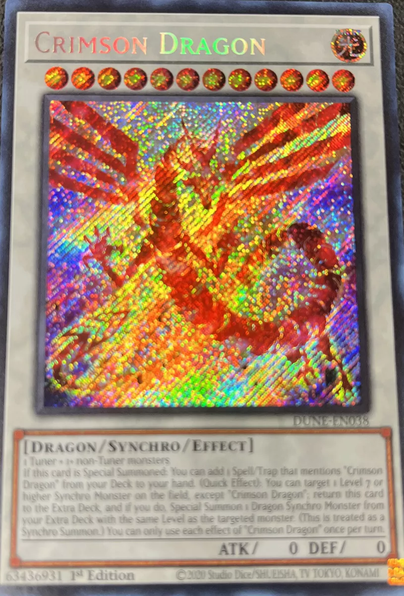 Crimson Dragon - DUNE-EN038 - Quarter Century Secret Rare - 1st