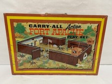 Vintage Marx Fort Apache Tin Carry All Playset 4202