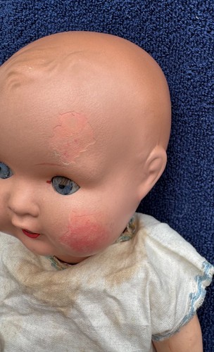 VINTAGE GERMAN POT HEAD BABY DOLL WITH GLASS EYES MOULD 333 - Picture 3 of 8