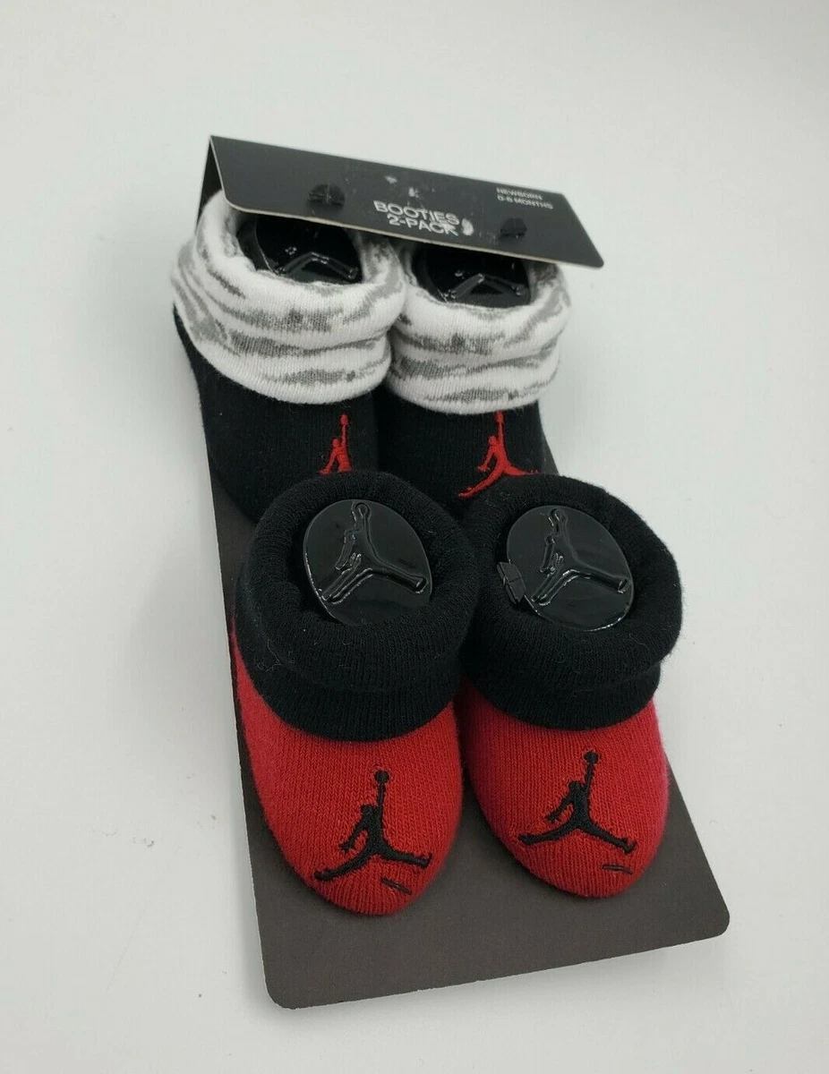 2 Pair Nike Air Jordan Baby Booties Size 0 6 Months Gift Black