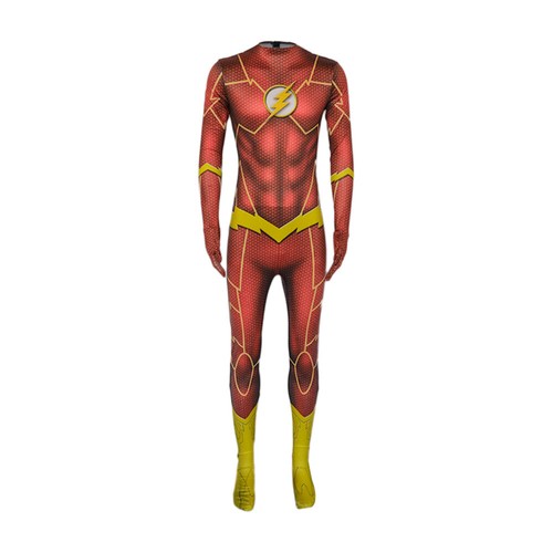 Adults The Flash Cosplay Costume Men's The Flash Jumpsuit Party Christmas Outfit - Picture 7 of 14
