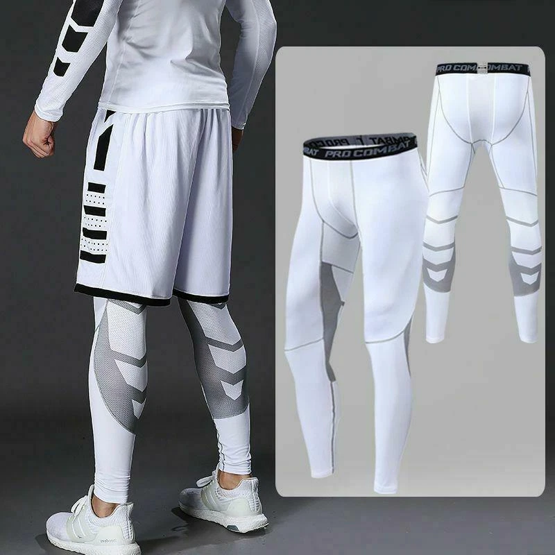 Pantalones de compresión para correr para Hombre, mallas deportivas para  Fitness, pantalones largos de entrenamiento para