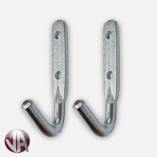 2 Large Rope Hooks Bolt on Heavy Duty Steel Zinc Plated Tippers Trailers Trucks