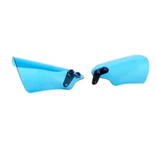 Blue PMMA Acrylic Hand Grip Protector Windshield Fit Harley Touring FLHX FLHTKSE