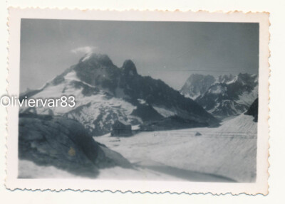 Vintage Foto 1951 - Alpenhütte La Verte et le Dru, Lac Blanc, Jorasses