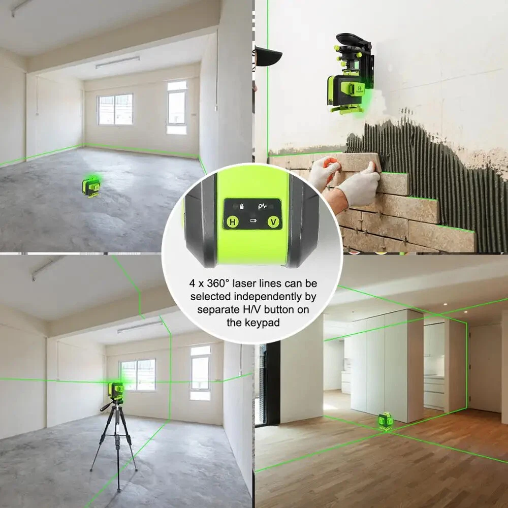 Laser Level Vertical and Horizontal Self-leveling Remote control &Li-ion battery