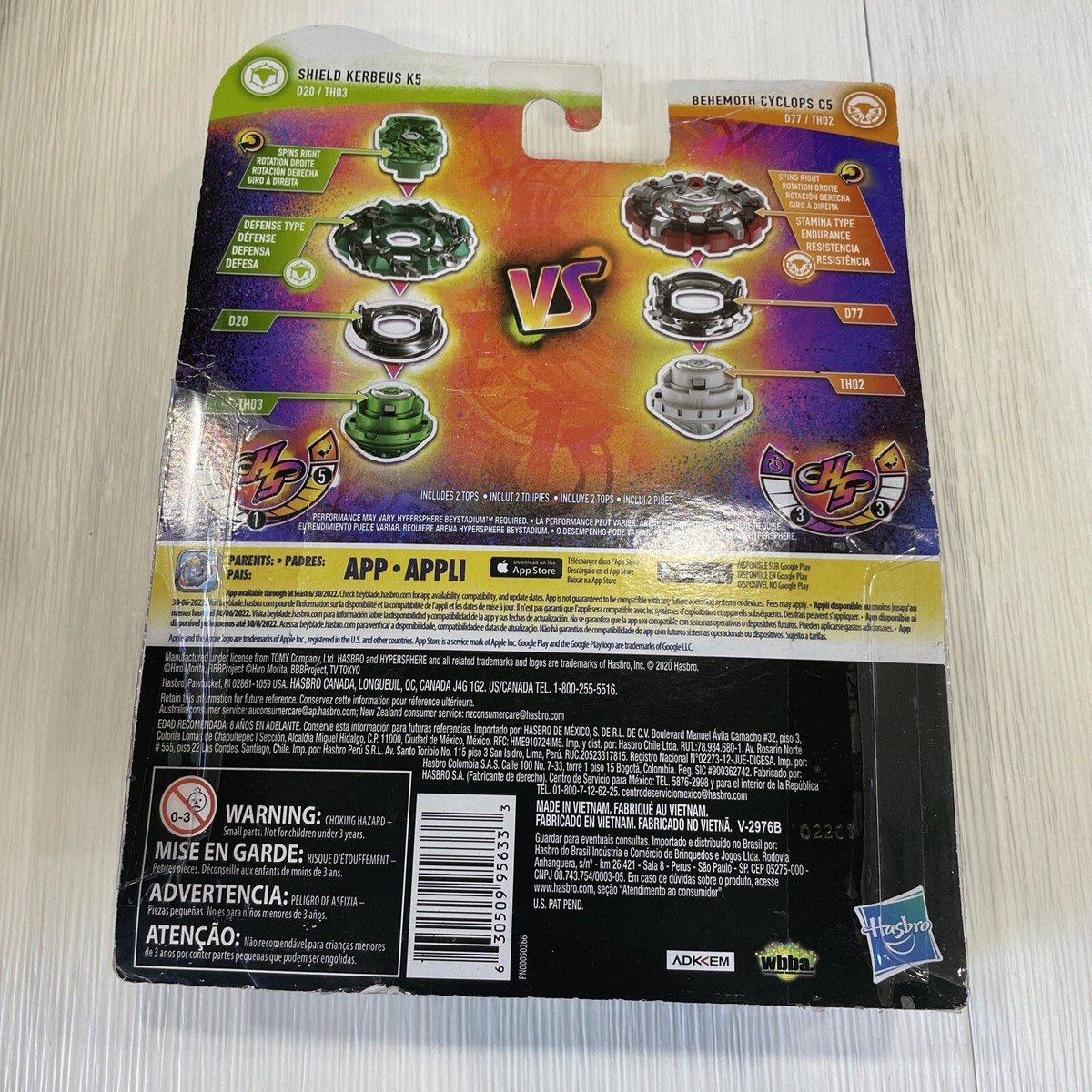 Beyblade Burst Rise Hypersphere Shield Kerbeus K5 Behemoth Cyclops