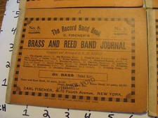 BAND BOOKS: 1905 Carl Fisher BRASS REED BAND BOOK 8 19 songs