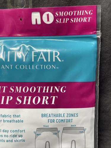 Vanity Fair Slip Short Radiant Collect. Light Smoothing Breathability L/7 Black - Picture 6 of 15