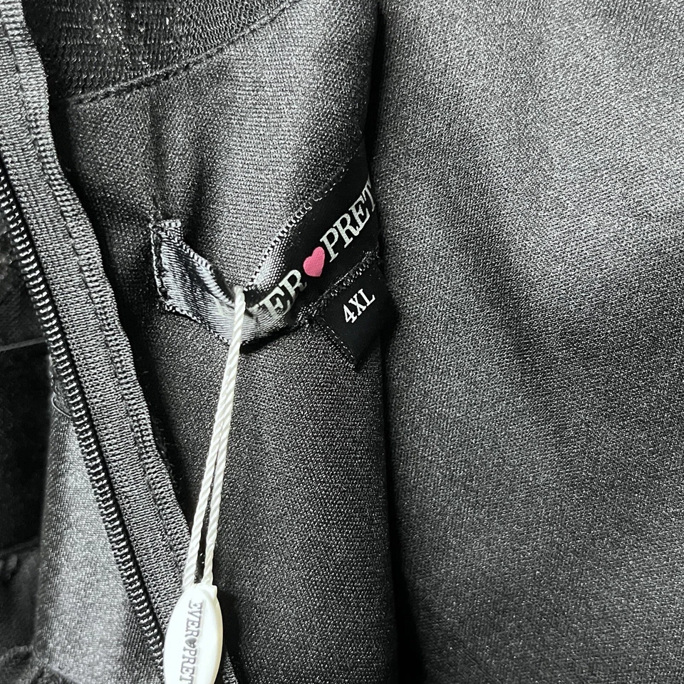 ELEGANTE Vestido Mujer 4XL Noche Boda Negro Capas Formal Tul Vestido 2542 Foto 4 de 4