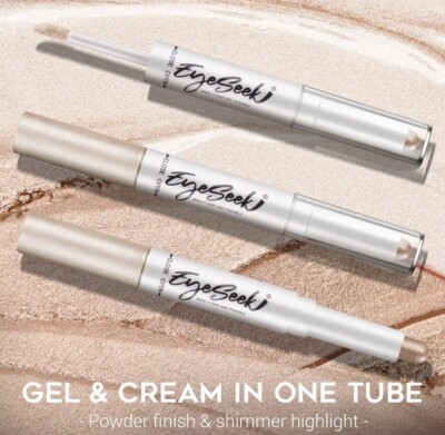 METALLIC CHAMPAGNE  18 CT CASE EYESEEK Cream Eyeshadow Stick & Liquid Glitter 