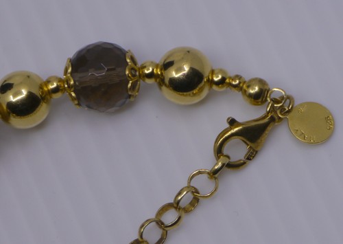 L - VERONESISCHE PERLENKETTE STERLINGSILBER mit GOLDÜBERFANG, 25 ZOLL, AMETHYST - Bild 8 von 8