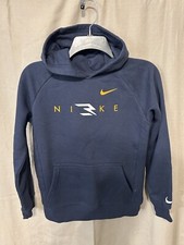 Nike 3 Brand Navy Blue Hoodie Boys Medium 10-12y Athletic Pullover With Pocket