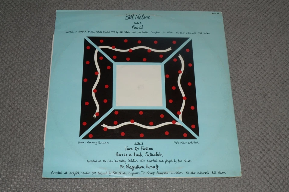 Bill Nelson~Banal 12" Single~UK IMPORT~1981 New Wave~FAST SHIPPING!! - Image 2 of 2