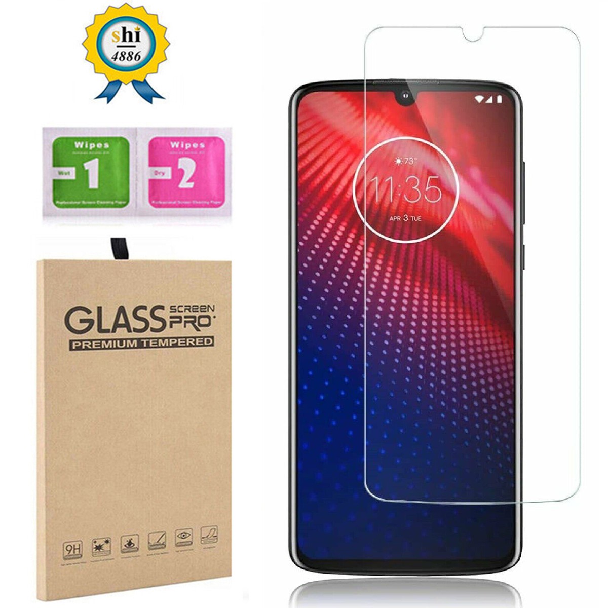Motorola Moto Z4 Z4 Force Clear Tempered Glass Screen Protector