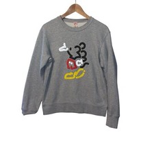 Disney Mickey UT UNIQLO Sweatshirt Pullover Gray Size S Crewneck