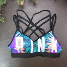 Victoria's Secret Bra Size XS Blue Padded Wireless Clasp Back