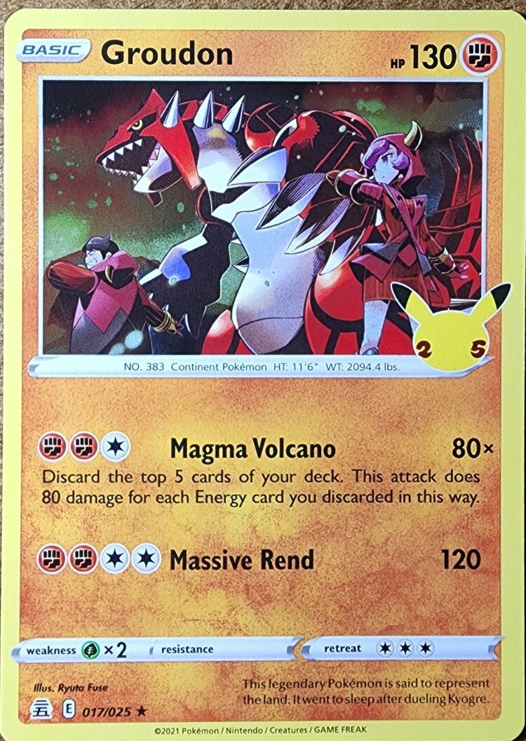 Cartas pokemons groudon