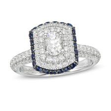 1.20Ct White Oval Simulated Diamond Engagement Ring In Solid 925 Sterling Silver