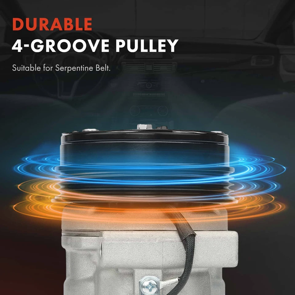 Compresor de aire acondicionado con polea de 4 ranuras para Subaru Impreza 08-14 Forester WRX WRX STI Foto 4 de 4
