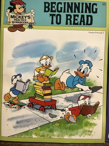 Vintage Reading & Writing Disney Practice Workbooks (1982, Paperback) Set Of 2 - Picture 2 of 12