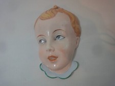 Czechoslovakian Art Deco YOUNG BOY Wall Mask 1930&rsquo;s Hand Painted - Royal Dux