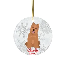 Cairn Terrier Ornament Gift Custom Mom or Dad Christmas Tree Decoration Year