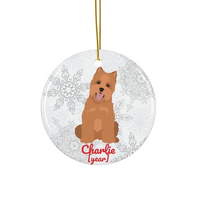 Cairn Terrier Ornament Gift Custom Mom or Dad Christmas Tree Decoration Year