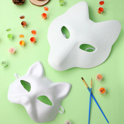 5Pcs DIY White Creative Empty Masquerade Mask Therian Mask Adults