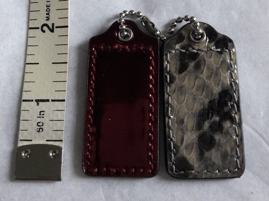 AUTH COACH PYTHON/SNAKESKIN PRINT + LEATHER TAGS … - image 2