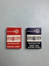 Dart Drug Vintage Navigator Playing Cards Lot Of 2 Made In USA Landover Maryland