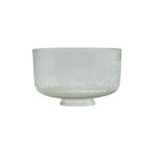 Clear Glass with Frosted Pattern Gas Shade with 66mm Fitter