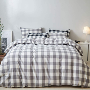 ATsense Grey Plaid Duvet Cover Queen, 100% Washed Cotton, 3-Piece Checker Beddin eBay ATsense Grey Plaid Duvet Cover Queen, 100% Washed Cotton, 3-Piece Checker Beddin eBay