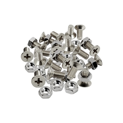 Nuevo100x LP Golpeador Soporte Tornillos 4x9.5mm y Tuercas, Opción Cromo/Negro/Dorado - Imagen 7 de 15