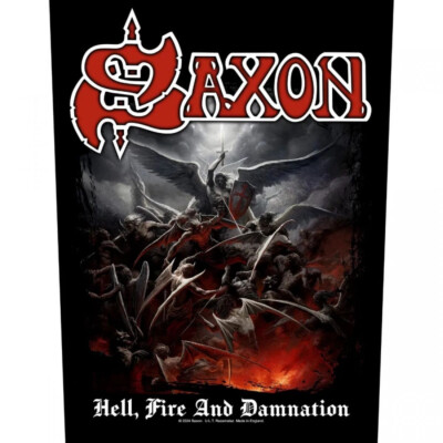 Saxon Hell, Fire And Damnation Rückenaufnäher-Backpatch NEU & OFFICIAL