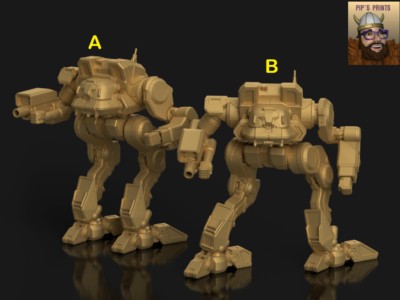 KFX-Prime Kit Fox aka ''Uller'' Mech For Battletech CGL Scale Syllogy Two Versions
