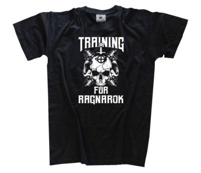 Training for Ragnarok Wikinger Germanen Odin Thor Walhalla Edda Runen T-Shirt
