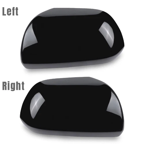 2Pcs Left+Right Side Rearview Mirror Cover For Toyota Highlander 2008-2013 Black