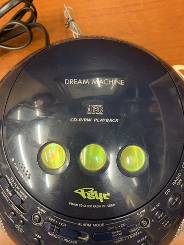 Sony ICF-CD831 Blue Psyc Dream Machine FM/AM CD Player Alarm Clock Radio Works - Picture 7 of 24