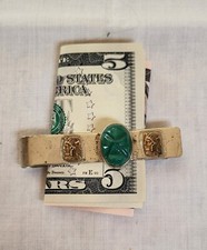 MEXICO VINTAGE TAXCO 925 SILVER FIGURAL  MONEY CLIP MASK & CHIEF HEAD 