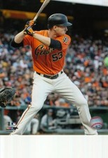 Austin Slater San Francisco Giants unsigned 8x10 photo (Orange Jersey) 