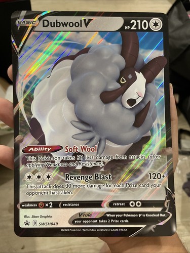 Dubwool V SWSH049 JUMBO OVERSIZED Black Star Promo Pokemon Card